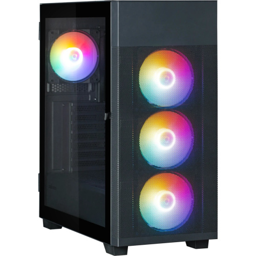 Корпус ZALMAN S5 Neo, ATX, Black, Window, 2xCombo (3.5" or 2.5"), 4x2.5", 1xUSB2.0, 1xUSB3.1, Front 3x120mm FRGB, Rear 1x120mm FRGB
