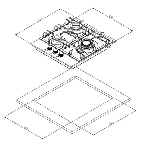 Газовая варочная поверхность Weissgauff HG 430 BGV