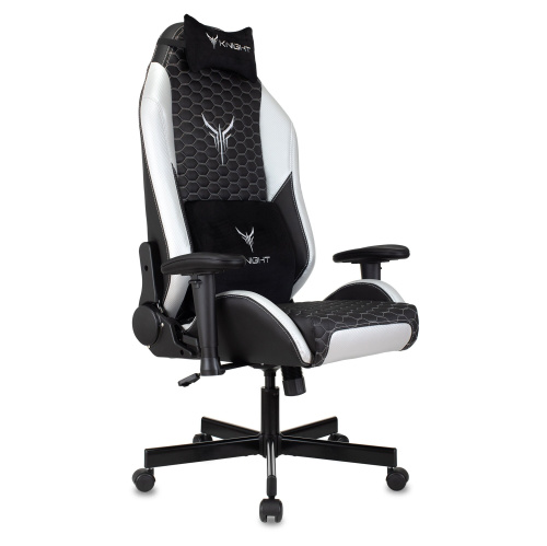 Кресло Knight Neon Silver эко.кожа черный/серебряный