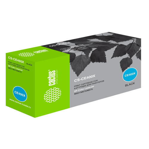 Картридж Cactus CS-CE400X для HP CLJ Color M551 series черный 11000 стр