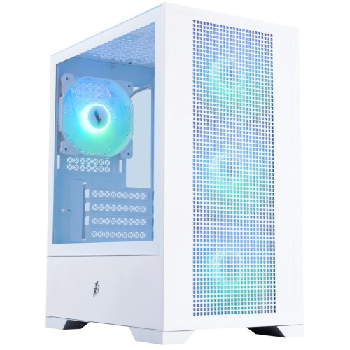 Корпус 1STPLAYER Go2 ARGB White (Go2-WH-4F7-W) / mATX / 4x120mm ARGB fans