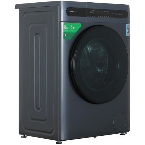 Стиральная машина Centek CT-1952 (серебр) 600х520х847мм, 1400об 8кг/5кг стирка/сушка, Inverter, A+++