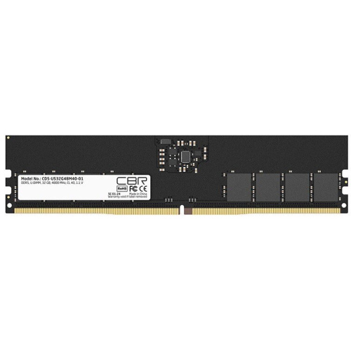 ОЗУ CBR CD5-US32G48M40-01 DDR5 DIMM (UDIMM) 32GB PC5-38400, 4800MHz, CL40, 1.1V