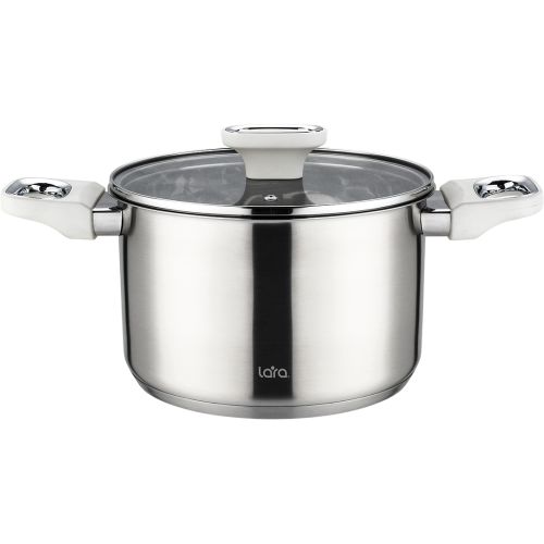 Кастрюля LARA LR02-258 Флора нерж