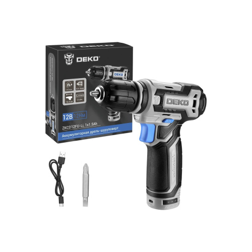 Дрель-шуруповёрт DEKO ZKCD12FU-Li 063-4141