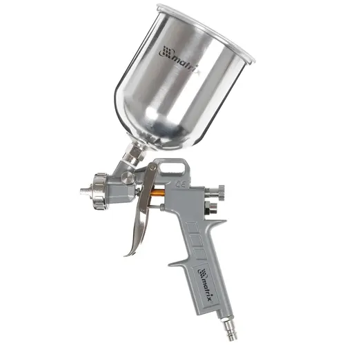 Краскопульт MATRIX 57315 с верхним бачком v-1.0л + сопла