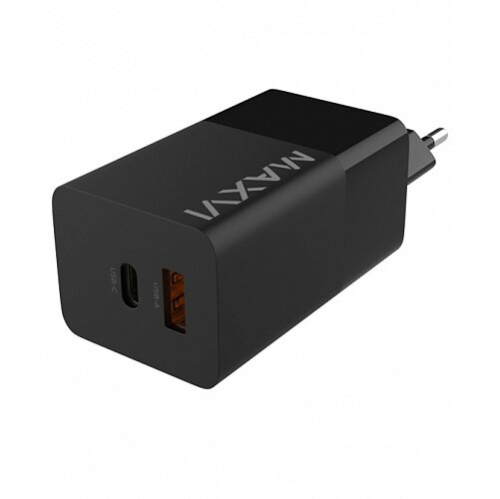 СЗУ Maxvi A482GN 65W, 1xUSB-A, 1xUSB-C, black