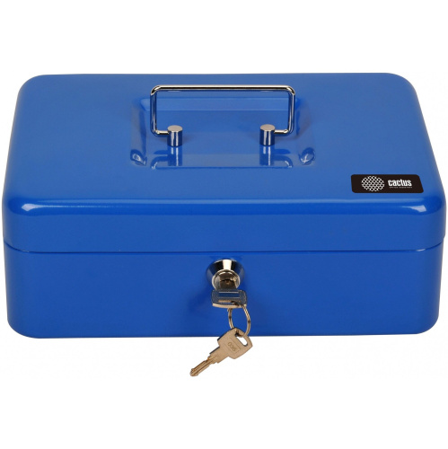Ящик для денег без номинала Cactus CS-CB-003BL 90x250x180 синий сталь 1.367кг