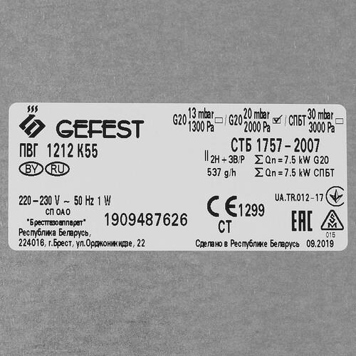 Газовая варочная поверхность Gefest ПВГ 1212 К55