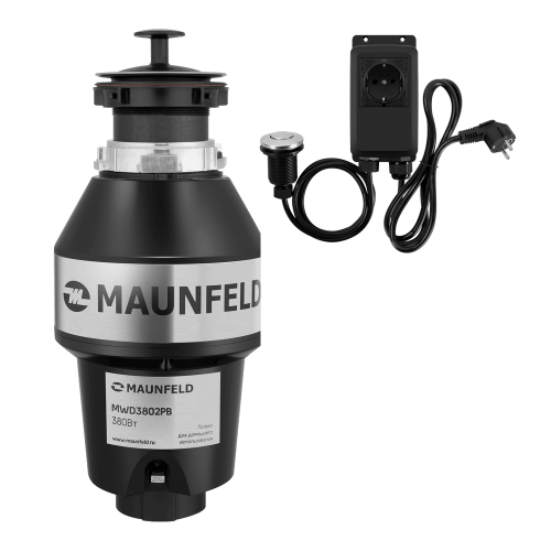 Измельчитель пищевых отходов MAUNFELD MWD3802PB с пневмокнопкой