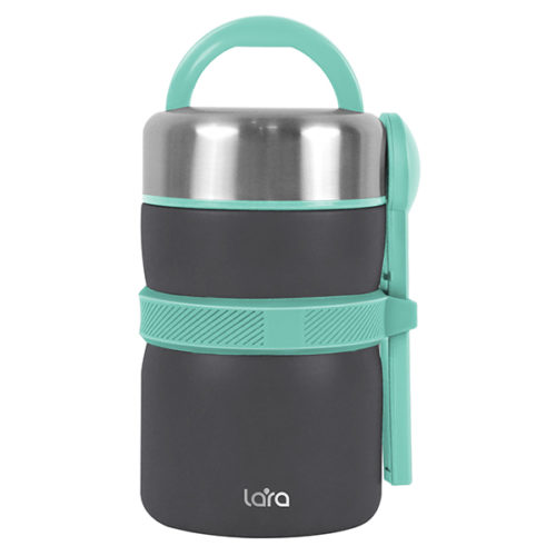 Термос LARA LR04-57 черн/бирюз