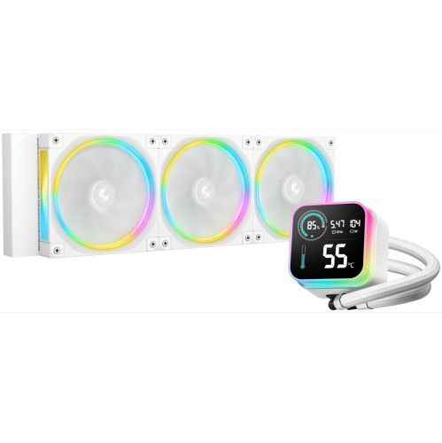 СВО DEEPCOOL LQ360 Ultra WH ARGB LGA20XX/1700/1200/115X/AM5/AM4 (TDP 300W, ARGB Lighting, Anti-Leak edition, PWM PUMP)