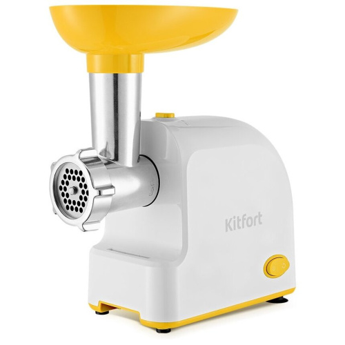 Мясорубка Kitfort КТ-2113-2 белый/желтый