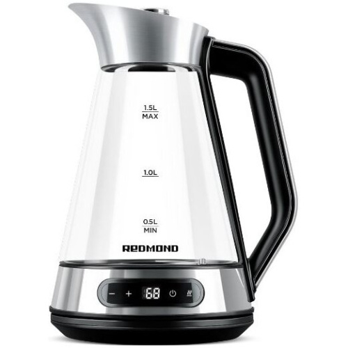 Электрочайник Redmond KG222 серебристый/черный