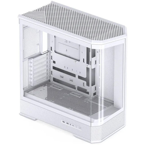 Корпус JONSBO D400 White без БП, боковая панель из закаленного стекла (панорама), mini-ITX, micro-ATX, ATX, белый