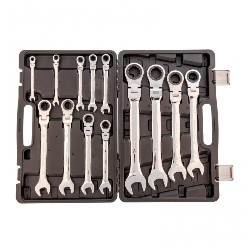 Набор ключей комбинированных MATRIX 14798 трещоточных шарнирных 13шт.