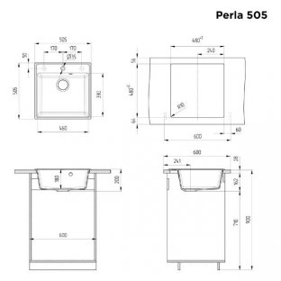 Кухонная мойка MAUNFELD Perla 505 MFQS-505BG бежевый
