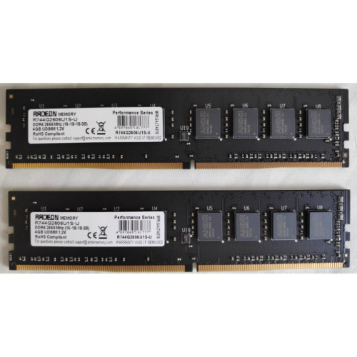 ОЗУ AMD Radeon R7 Performance Series (R744G2606U1S-U) DDR4 4Gb 2666MHz RTL PC4-21300 CL16 DIMM 288-pin 1.2В