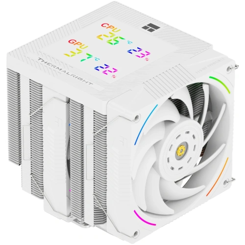 Кулер Thermalright Phantom Spirit 120 Digital Snow (TRPS120DSNOW) LGA115X/1200/1700/1851/AM4/AM5 (Dual Tower, 2x120mm ARGB PWM Fan)