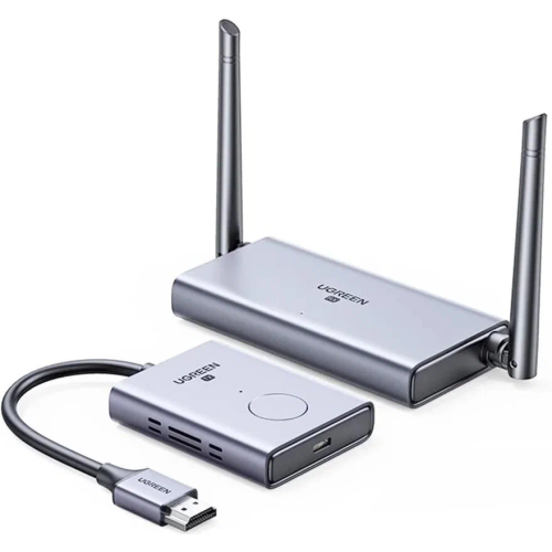 Кабель UGREEN CM506 (50633A) Wireless HDMI Extender (Transmitter + Receiver) 50M Space Gray