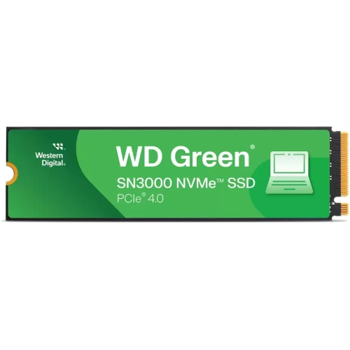 SSD WD Green SN3000 WDS200T4G0E, 2000GB, M.2(22x80mm), NVMe, PCIe 4.0 x4, QLC, R/W 5000/4200MB/s, TBW 250, DWPD 0.1 (12 мес.)