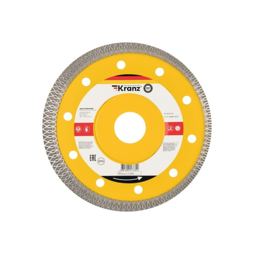 Диск алмазный отрезной ультратонкий KRANZ KR-90-0141 125x22.2x1.4x10 мм