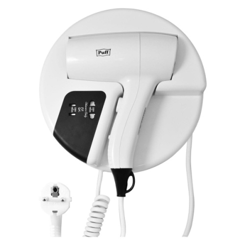 Фен PUFF 1202B (1405.032) белый и черный