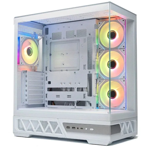 Корпус XASTRA Q700 4ARGB-C10-UC White (Q700-4FM12A-C10-UC-WH) ATX/Aquarium/Screewless/4x120mm ARGB PWM mirror fans/Argb+PWM HUB 10port/Type C