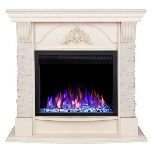 Электрокамин RealFlame Athena WT айвори с очагом Saphir 25,5