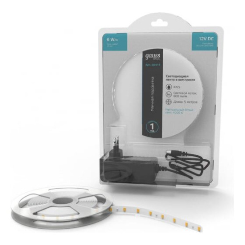 Лента светодиодная Gauss Basic BT014 5м