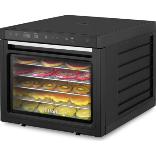 Сушка для фруктов и овощей Kitfort КТ-1962 6под. черный