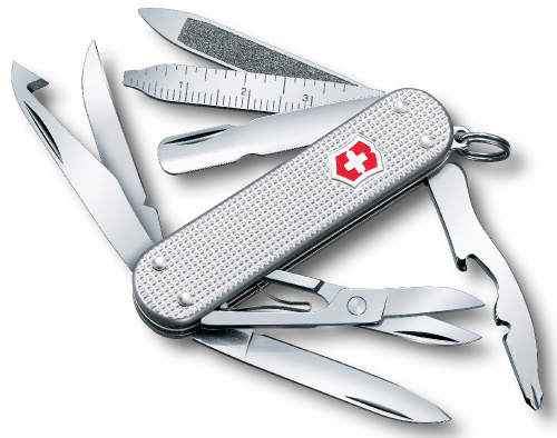 Нож перочинный Victorinox MiniChamp Alox (0.6381.26) 58мм 14функций серебристый