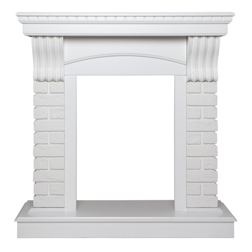 Портал каминный из МДФ RealFlame Jazz WT белый под очаги (Majestic, Fobos, Eugene, 3D Olympic)