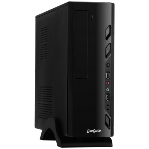 Корпус Exegate EX268693RUS MiniITX Exegate MI-208 Black, miniITX/mATX, (M300, 80mm), 2*USB, Audio