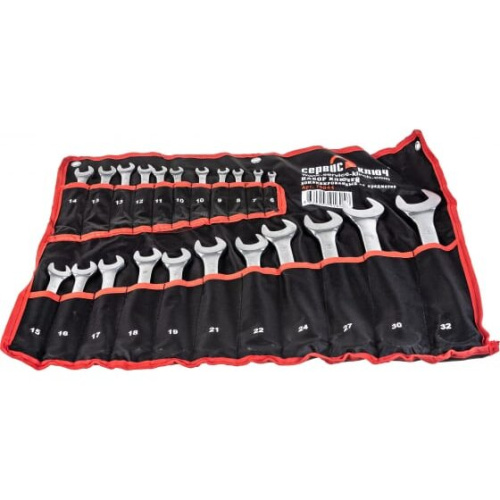 Набор ключей комбинированных СЕРВИС КЛЮЧ 70044 22 предмета сумка, 6-19, 21,22,24,27,30,32