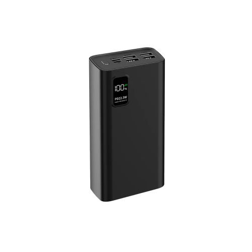 Внешний аккумулятор PERO PB07 30000mAh, Li-Pol, output USB-C + 4 USB-A черный