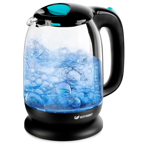 Чайник Kitfort КТ-625-1 черный/голубой