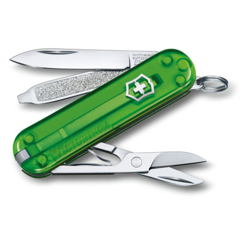 Нож перочинный Victorinox Classic Green Tea (0.6223.T41G) 58мм 7функц. карт.коробка