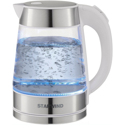 Чайник Starwind SKG2011 белый/серебристый