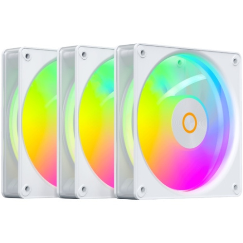 Вентилятор Ocypus Gamma F12 Elite WH ARGB Reverse Blade 3 IN 1, 120x120x25mm, 4-Pin PWM, 600-1800 RPM, 26 DBA Max, Hydro Bearing