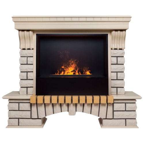 Электрокамин RealFlame Country 26 WT с очагом 3D Cassette 630 Black Panel