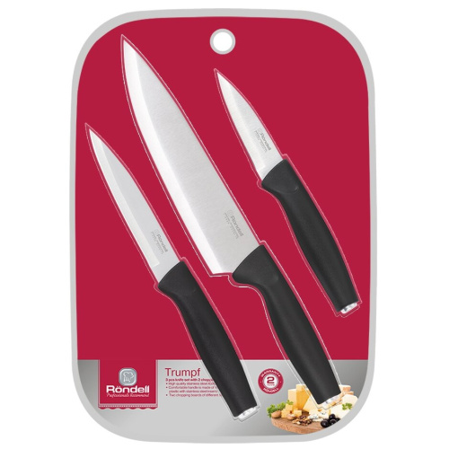 Набор ножей Rondell Trumpf RD-1357BD бордовый