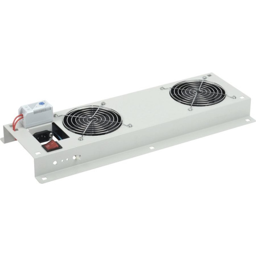 Панель вентиляторная ITK FM35-22M 2 вент. с термостатом серый