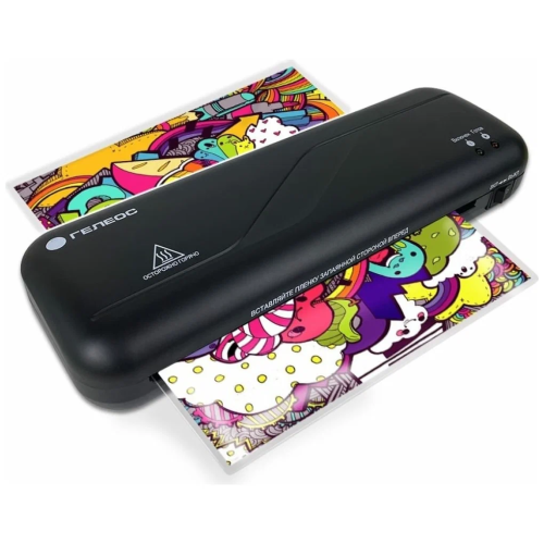 Ламинатор ГЕЛЕОС ЛМ-А4К черный A4 (75-150мкм) 30см/мин