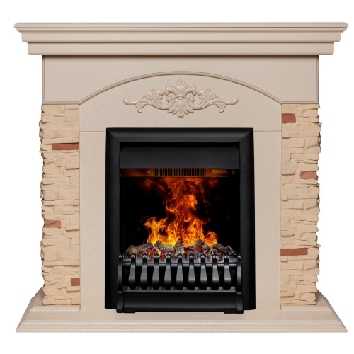 Электрокамин RealFlame Neapolis WT айвори с очагом 3D Oregan