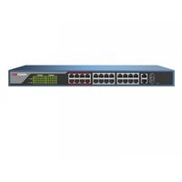 Коммутатор Hikvision DS-3E0326P-E/M(B) 25x100Mb 1SFP 24PoE+ 225W неуправляемый