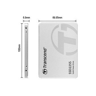 SSD Transcend 225S (TS250GSSD225S) 2.5" 250Gb (SATA3, up to 500/330Mbs, 3D NAND, 90TBW, 7mm)