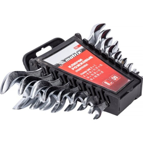 Набор ключей рожковых MATRIX 15276 6x22 мм, 8 шт., CrV, хромированные