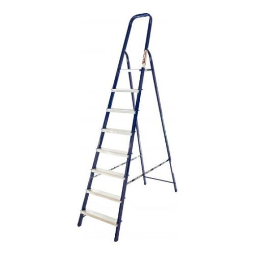 Стремянка Alumet М8408 стальная окрашенная с алюминиевыми ступенями 8 ст.