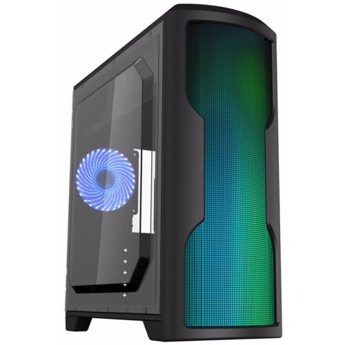 Корпус GameMax G562 Matrix ATX case, black, w/o PSU, w/1xUSB3.0+2xUSB2.0, w/1x12cm 32xLeds Blue LED rear fan